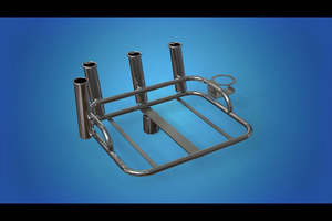 Stainless Steel Medium bait station with 4 x rod holders and 1 x can holder moun&hellip;