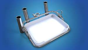 Stainless Steel Medium bait station with 3 x rod holders 1 x can holder attaches&hellip;