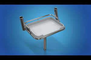 Bait Stations: Stainless Steel Small board 2 x rod holders, 1 x fixed large leg