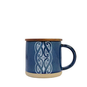 Bottles: Navy Glazed Ceramic Mug- Moana Rd