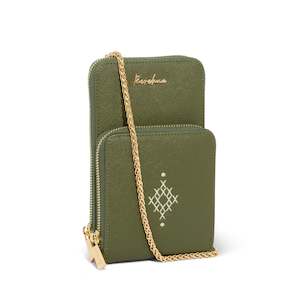 Green Rerehua Puawai Phone Bag