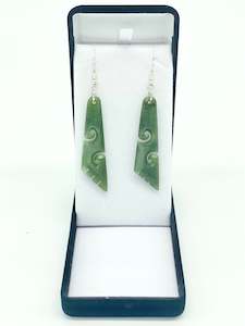 Pounamu Earrings: Koru Pounamu Earrings