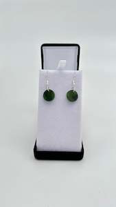 Pounamu Earrings: XS Circle Pounamu Earrings