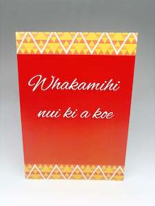 Cards And Packaging: Māori Greeting Card - Whakamihi Nui Ki A Koe