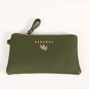Handbags: Green Rerehua Clutch