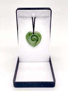 All Pounamu: Koru Heart Pounamu Necklace