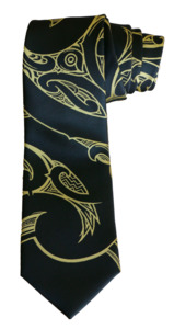 Hardout Kiwi: Manaia Tie Gold/Black
