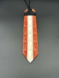 Bone Necklaces: Toki Bone/Wood Necklace 145mm x 35mm