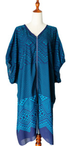 Hardout Kiwi: Teal Niho Long Kaftan Dress