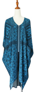 Teal Putiputi Kaftan Dress
