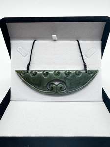 All Pounamu: Koru Breatplate Pounamu Necklace