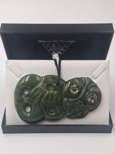 Tiki Side Hanging Pounamu Necklace