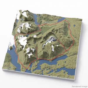 Torres del Paine O Circuit 3D Map