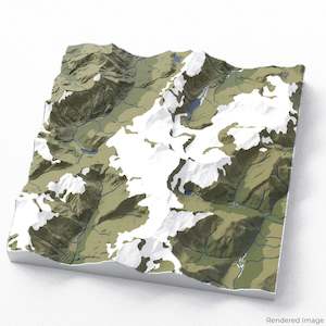 New Zealand: Mount Aspiring / Tititea 3D Map