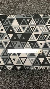 Triangles - Black- Mega Size - Cotton Lycra