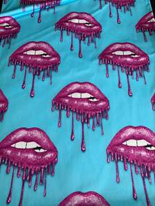 Lips Pink  - Woven