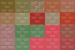 Woven: Mask Panel Set 6 Christmas Stripe - Woven