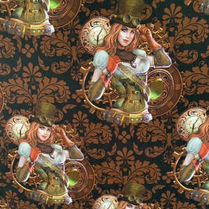 French Terry: Steampunk Ladies - French Terry