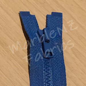 Zips: Size 3 - Medium Blue (Moulded Plastic) Open ended Zipper