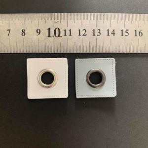 Hardware: 27mm Square PU Leather sew on Eyelet - GreyB