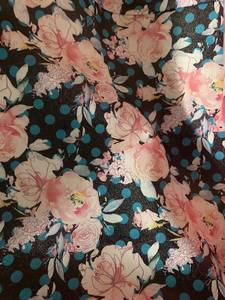 Polka Pink floral - Faux Leather