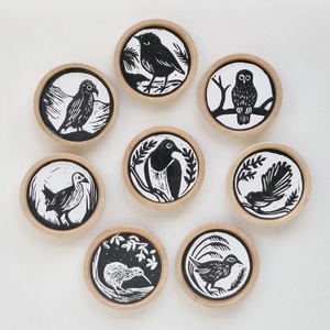 Products: Hand-Printed Magnets – New Zealand Birds