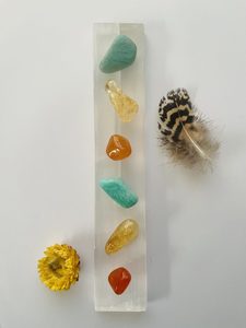 Products: Selenite Charging Plate - Marigold and Amber