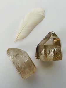 Products: Smoky Quartz Point, Medium - Marigold and Amber