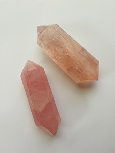 Products: Rose Quartz, Double Point - Marigold and Amber