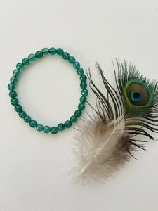 Products: Bead Bracelet: Green Fluorite - Marigold and Amber