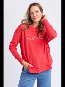 Foxwood Simplified Metallic Crew - Red
