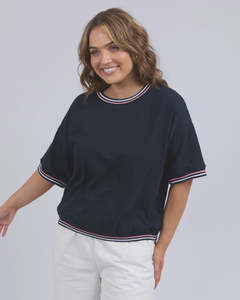 Elm: Elm Faye S/S Sweat - Dark Sapphire