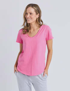 Elm: Elm Pima Vee Tee - Aurora Pink