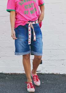 Hammill & Co Weekend Stretch Denim Short - Stonewash