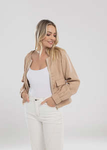 Mi Moso Zip Line Bomber - Taupe