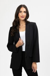Jackets Jumpers Coats Vests: Billie the Label Bella Boyfriend Blazer - Black