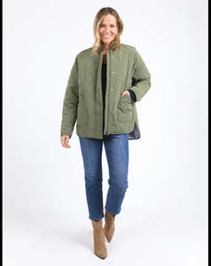 Elm Miley Quilted Jacket - Clover