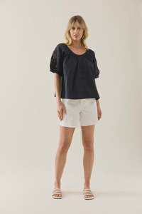 Isle of Mine Nilsa Button Top - Navy