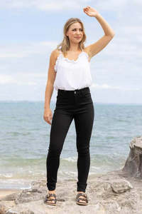 Honey Denim Cormac Jean LONG LEG - Solid Black