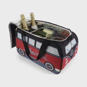 Artisanal Natural Life: Artisanal VW T1 Bus Cooler Bag 25 Litre - Black/Red
