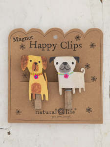 Artisanal Natural Life: Artisanal Magnet Bag Clips - Dog