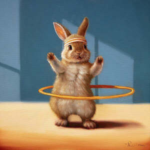 Image Vault: Image Vault Black Box Frame - Gym Bunny Hula Hoop
