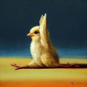 Image Vault Black Box Frame - Yoga Chick Monkey Pose