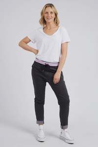 Jeans: Elm Melody Denim Jogger Washed Black