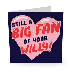 Greeting Cards: Little Global Cards - Big Fan of Your Willy!