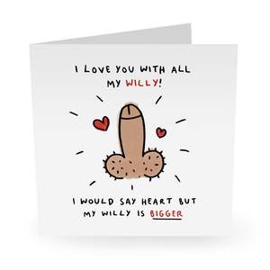 Little Global Cards - I Love You with All my Willy