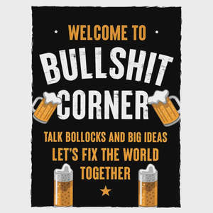 J M: J & M Bullshit Corner Sign
