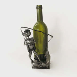 J M: J & M Wine Bottle Holder - Fishing