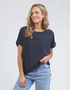 Foxwood: Foxwood Allison Tee - Dark Saphire