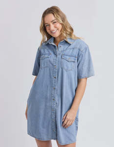Foxwood: Foxwood Sorcha Denim Dress - Light Blue